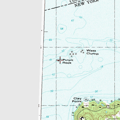 Topographic Map of Pulpit Rock, NY