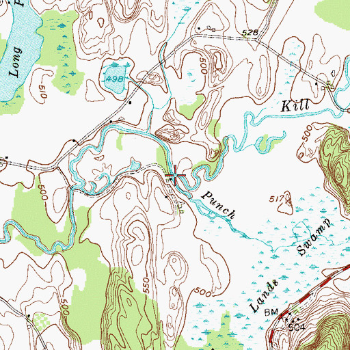 Topographic Map of Punch Brook, NY