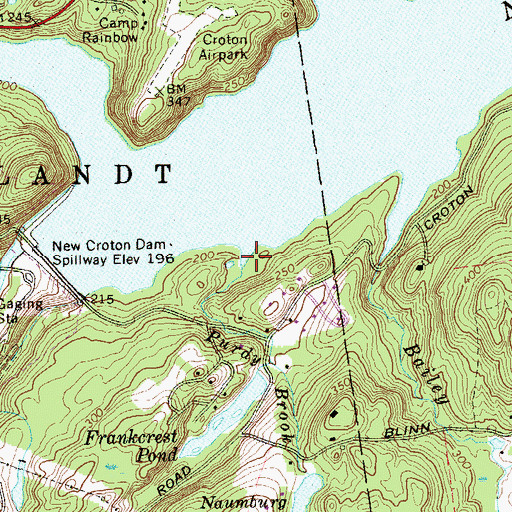 Topographic Map of Purdy Brook, NY