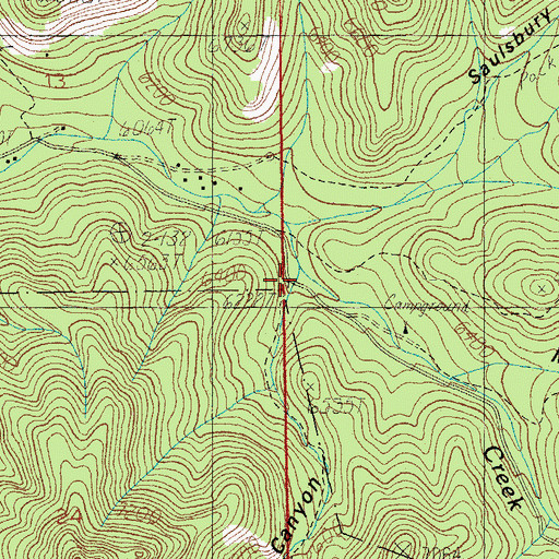 Topographic Map of Pole Bridge Canyon, AZ