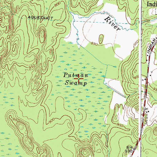 Topographic Map of Putman Swamp, NY