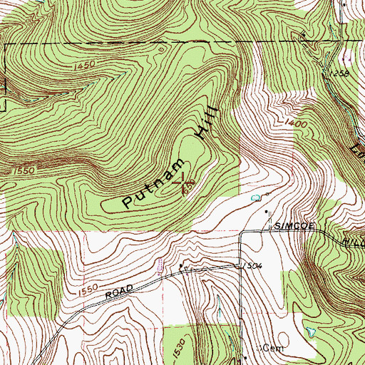 Topographic Map of Putnam Hill, NY