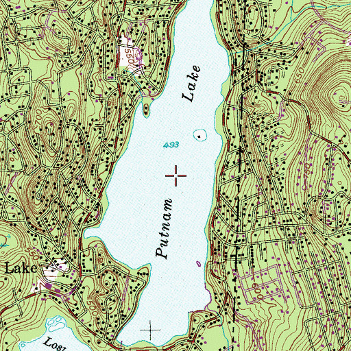 Topographic Map of Putnam Lake, NY
