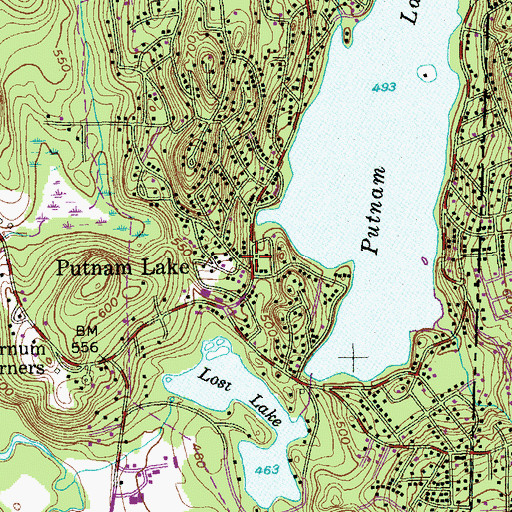 Topographic Map of Putnam Lake, NY