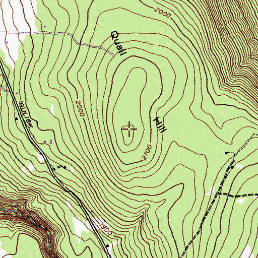 Topographic Map of Quail Hill, NY