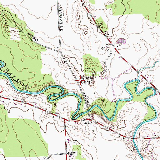 Topographic Map of Quaker Cemetery, NY