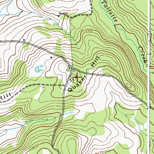 Topographic Map of Quaker Hill, NY