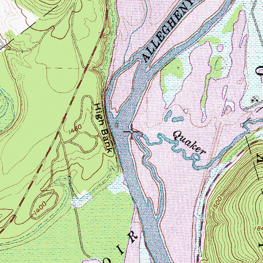 Topographic Map of Quaker Run, NY