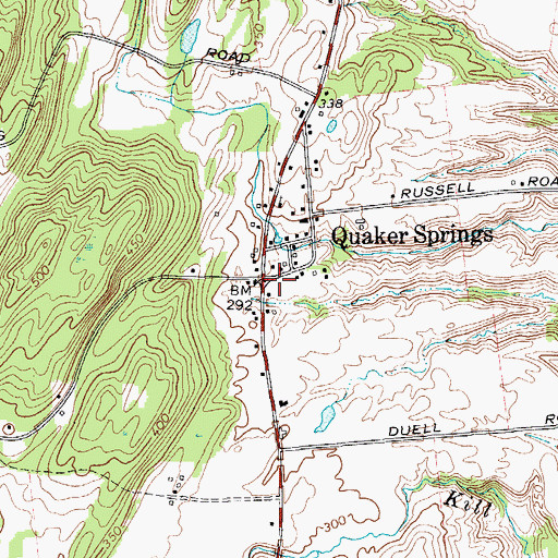Topographic Map of Quaker Springs, NY
