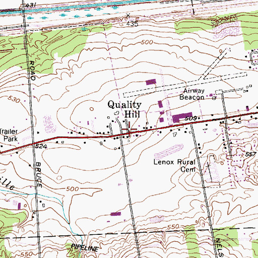 Topographic Map of Quality Hill, NY