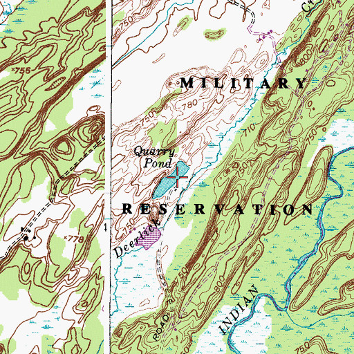 Topographic Map of Quarry Pond, NY