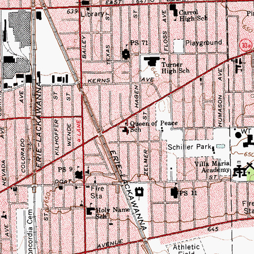 Topographic Map of Universal School, NY