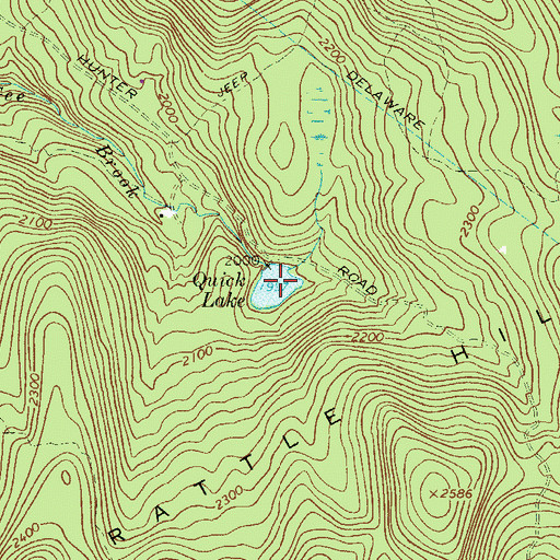 Topographic Map of Quick Lake, NY
