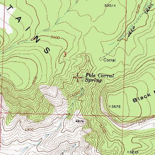 Topographic Map of Pole Corral Spring, AZ
