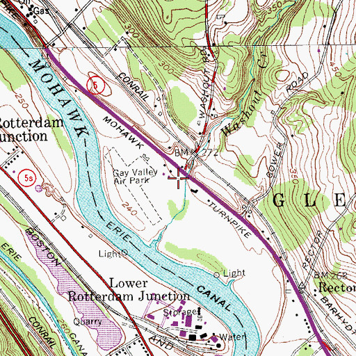 Topographic Map of Rabbit Hollow, NY