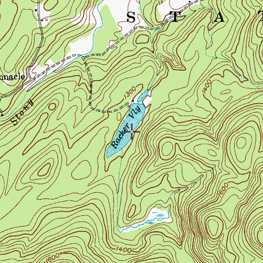 Topographic Map of Racker Vly, NY