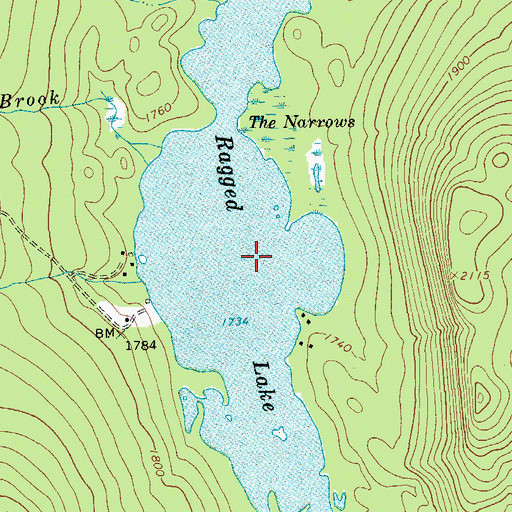 Topographic Map of Ragged Lake, NY