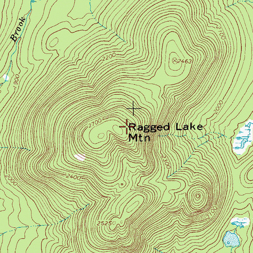 Topographic Map of Ragged Lake Mountain, NY