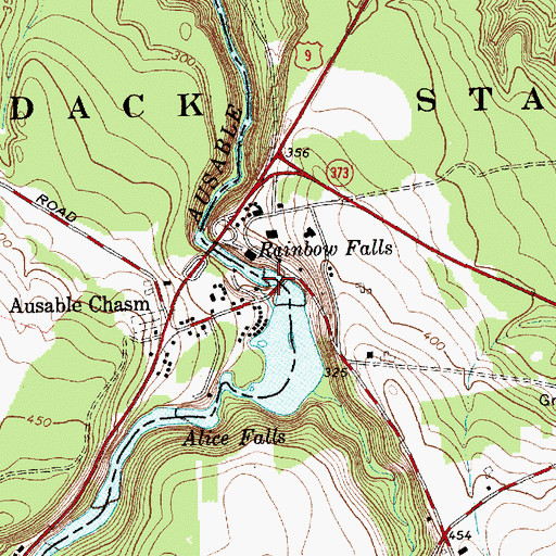Topographic Map of Rainbow Falls, NY