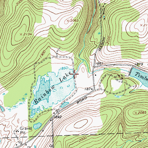 Topographic Map of Rainbow Lake, NY