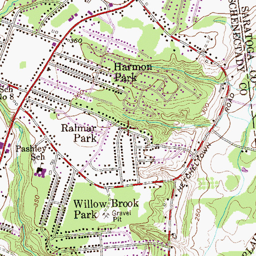Topographic Map of Ralmar Park, NY