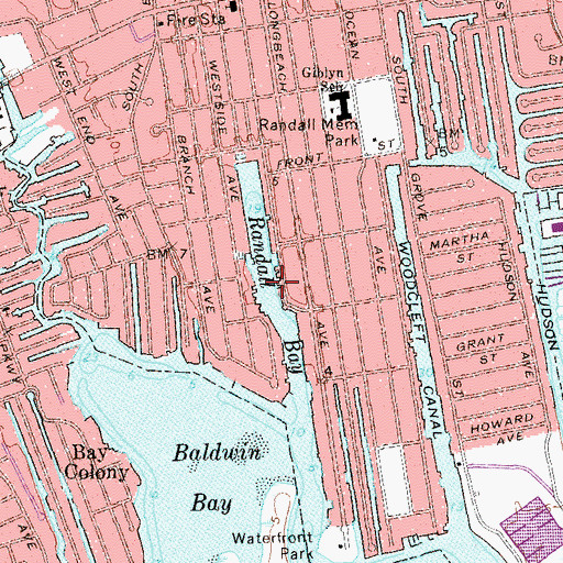 Topographic Map of Randall Bay, NY