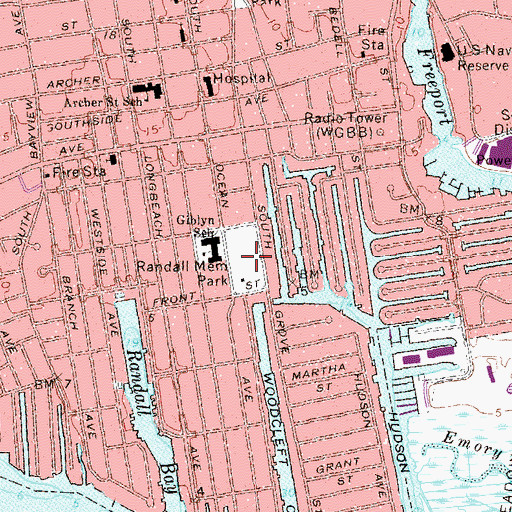Topographic Map of Randall Memorial Park, NY