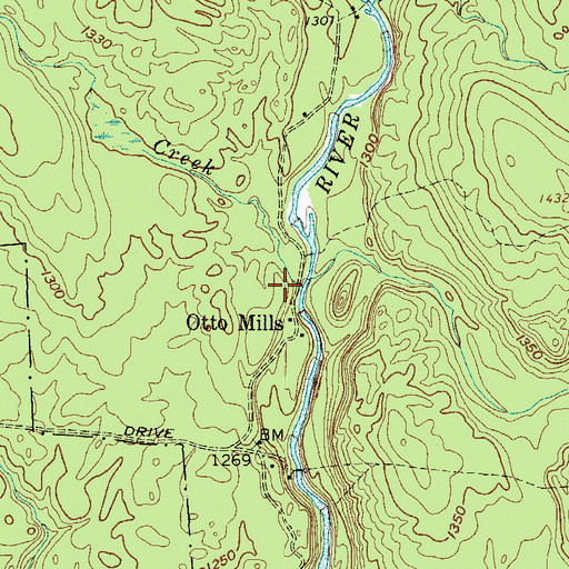 Topographic Map of Rat Creek, NY