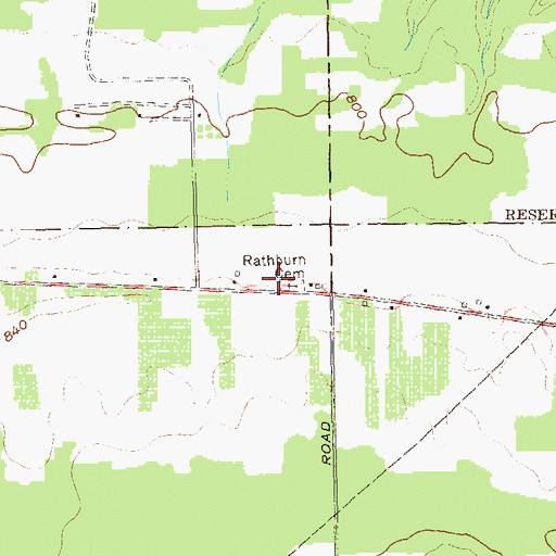 Topographic Map of Rathburn Cemetery, NY