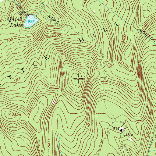 Topographic Map of Rattle Hill, NY