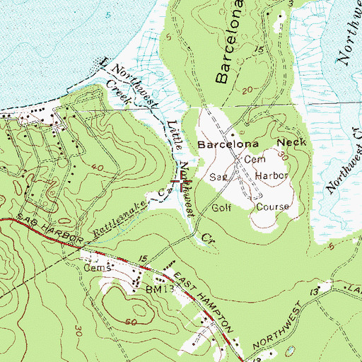 Topographic Map of Rattlesnake Creek, NY