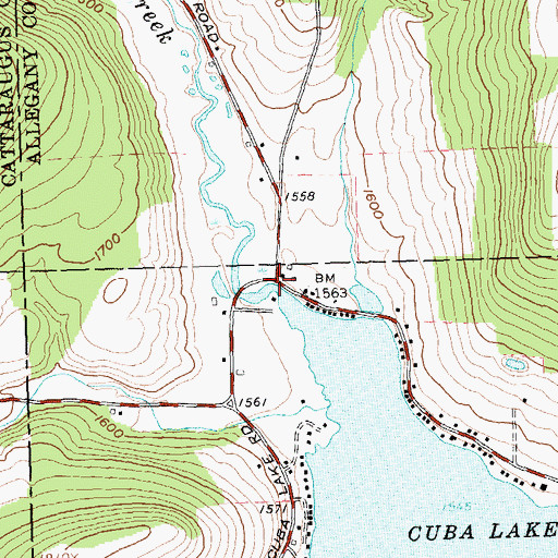 Topographic Map of Rawson Creek, NY