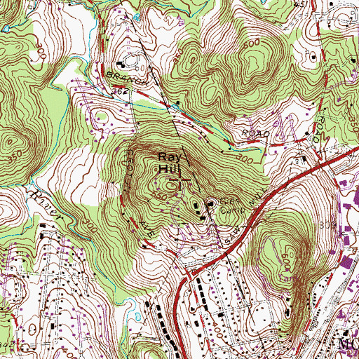 Topographic Map of Ray Hill, NY
