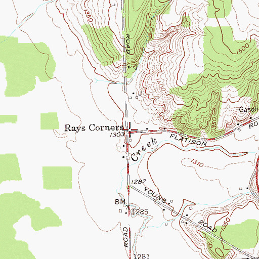Topographic Map of Rays Corners, NY