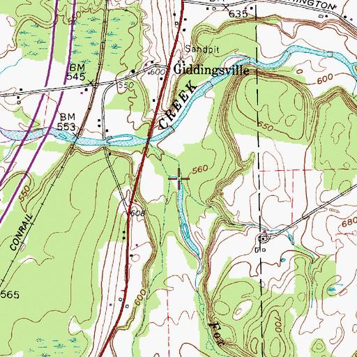 Topographic Map of Raystone Creek, NY