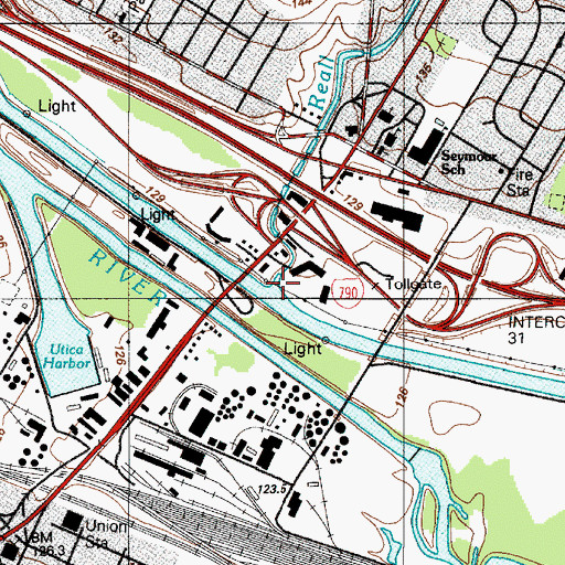 Topographic Map of Reall Creek, NY