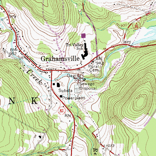 Topographic Map of Red Brook, NY