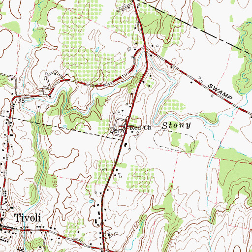 Topographic Map of Red Church, NY