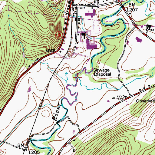 Topographic Map of Red Creek, NY
