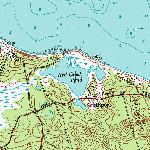 Topographic Map of Red Creek Pond, NY