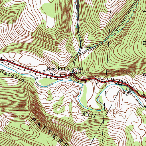 Topographic Map of Red Falls, NY