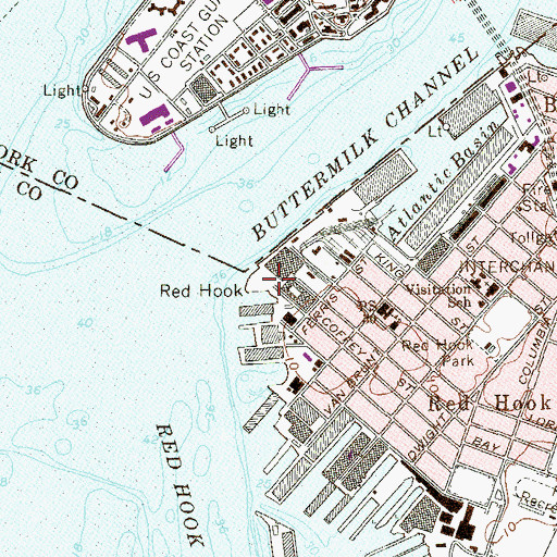 Topographic Map of Red Hook, NY