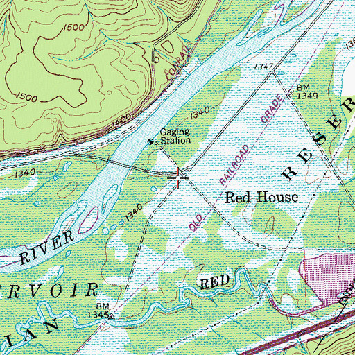 Topographic Map of Red House, NY
