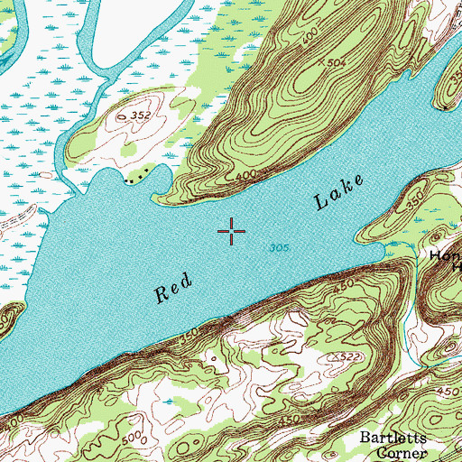 Topographic Map of Red Lake, NY