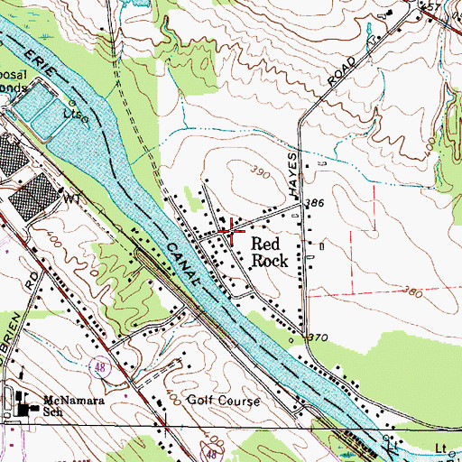 Topographic Map of Red Rock, NY