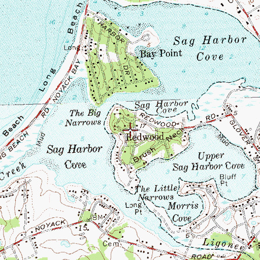 Topographic Map of Redwood, NY
