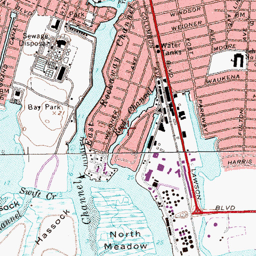 Topographic Map of Reed Channel, NY