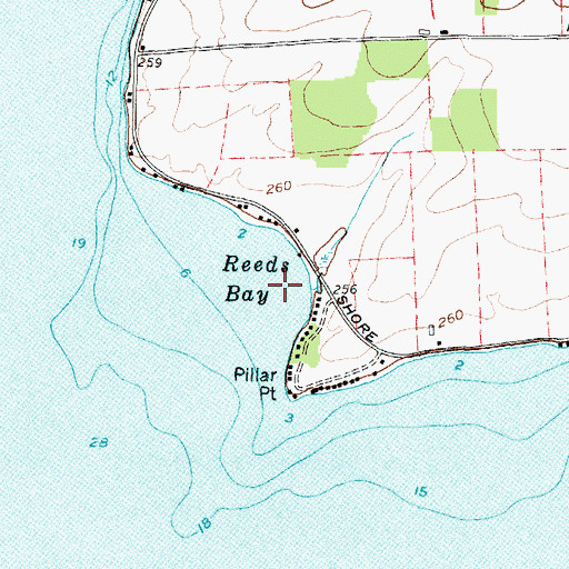Topographic Map of Reeds Bay, NY