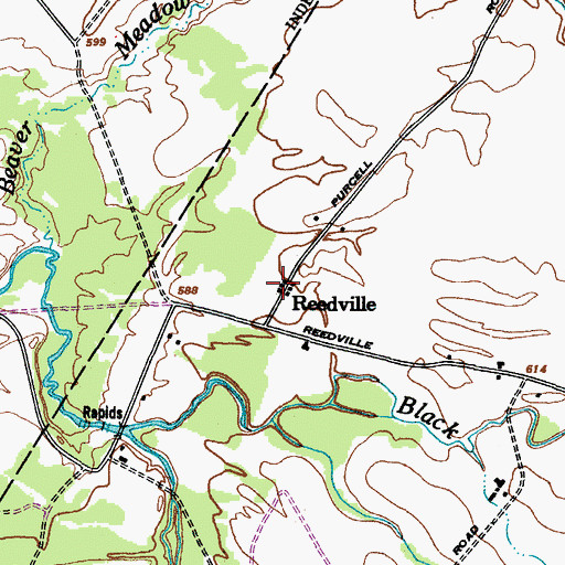 Topographic Map of Reedville, NY
