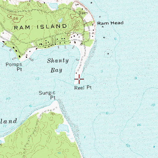 Topographic Map of Reel Point, NY